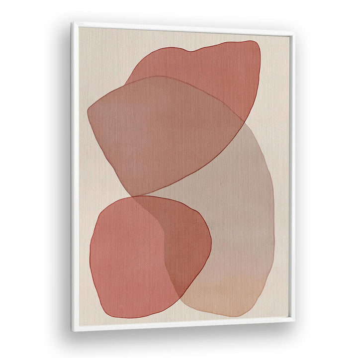 TRANSLUCENT SHAPES IN SOFT PINKS AND REDS , BOHO ART PAINTINGS