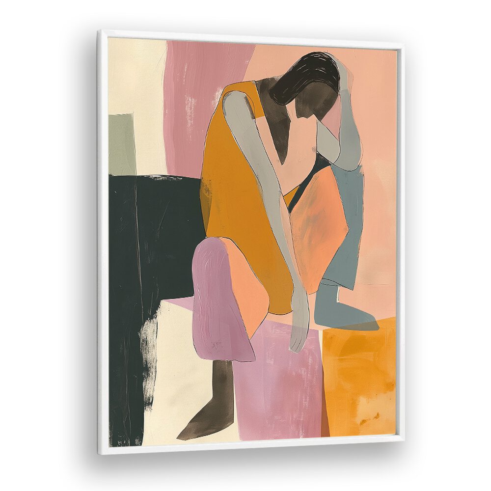 Stylish artwork from THE WALL, PORTRAITS & FIGURATIVE ILLUSTRATIONS, showcasing a contemplative figure in vibrant colors.