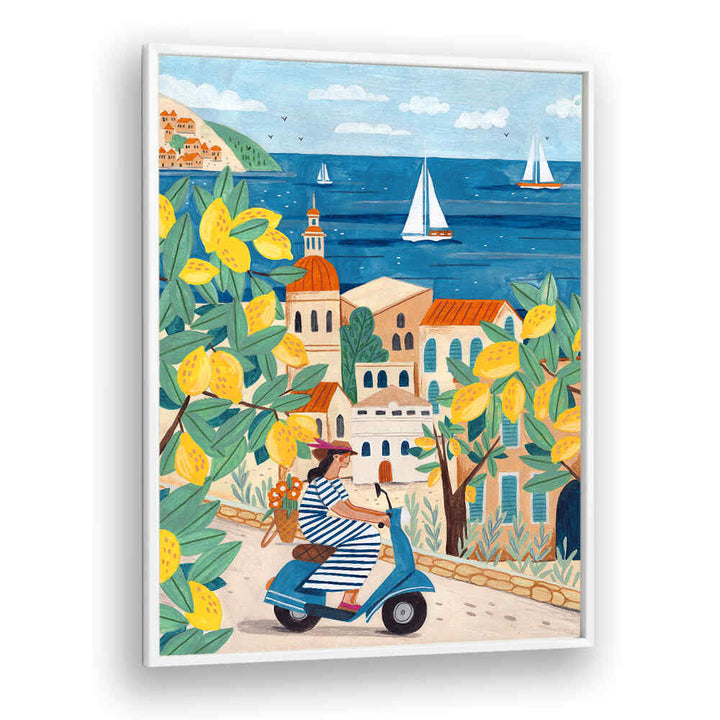 WOMAN ON THE AMALFI COAST , TRAVEL POSTERS