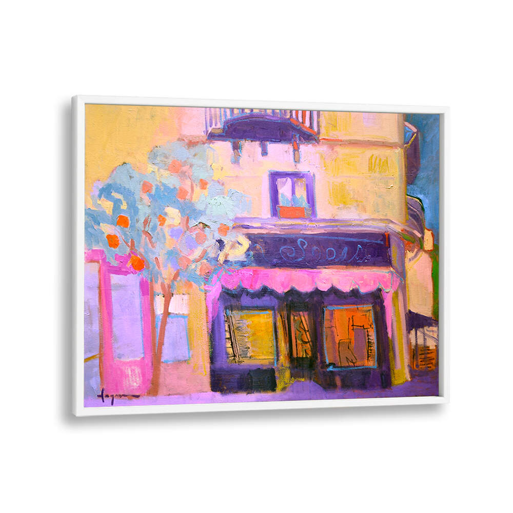 VIBRANT CAFE╠ü SCENE , LANDSCAPE PAINTINGS