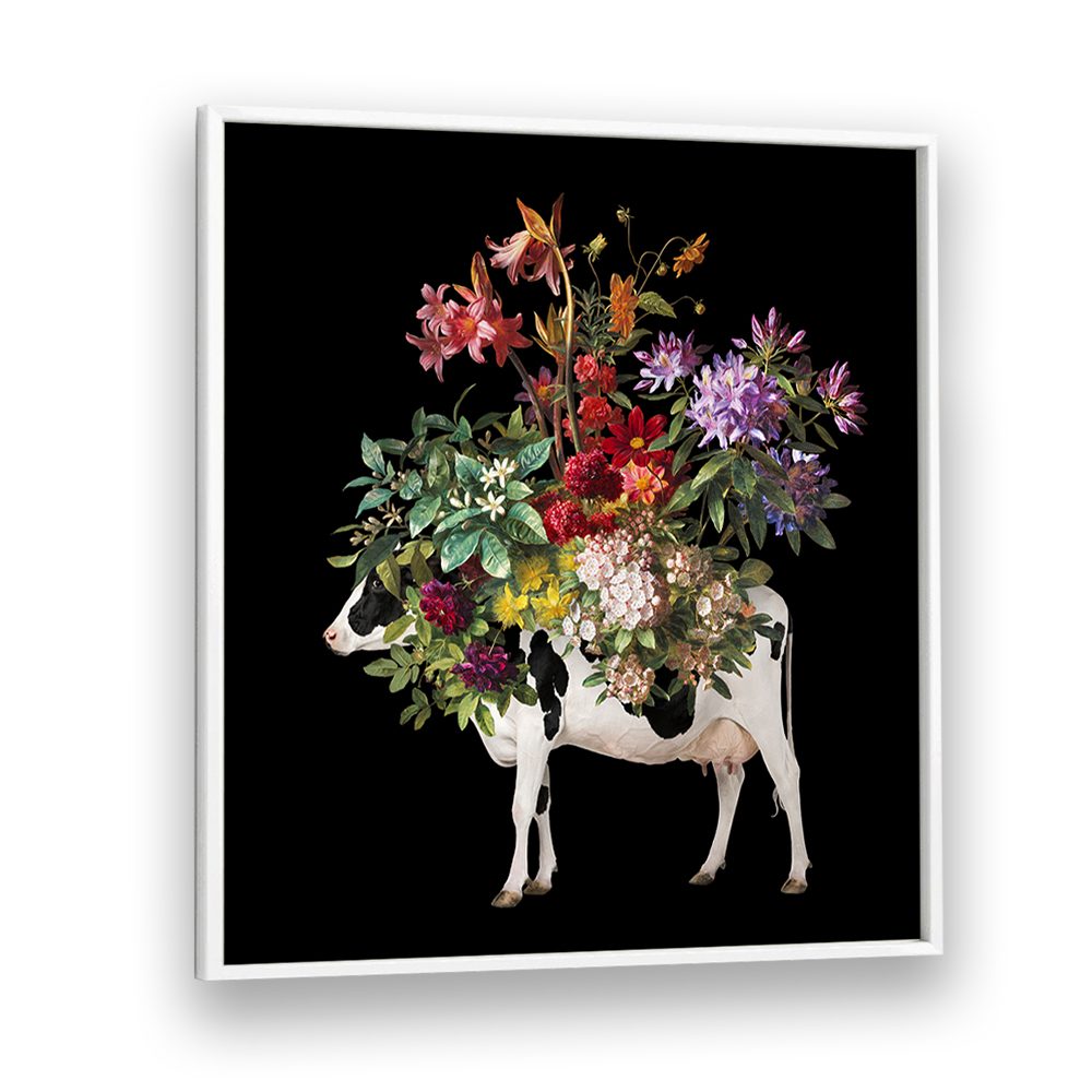 VIBRANT FLORAL COW