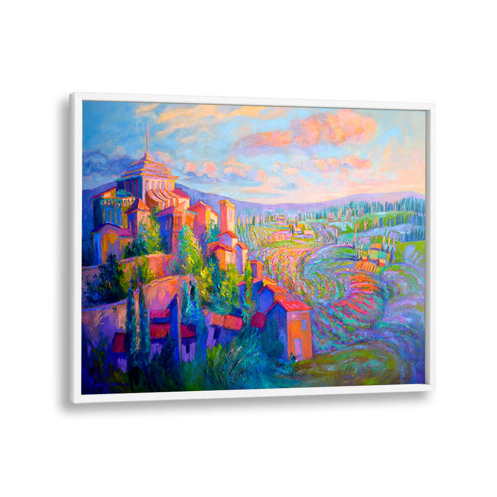VIBRANT HILLSIDE DAWN , LANDSCAPE PAINTINGS