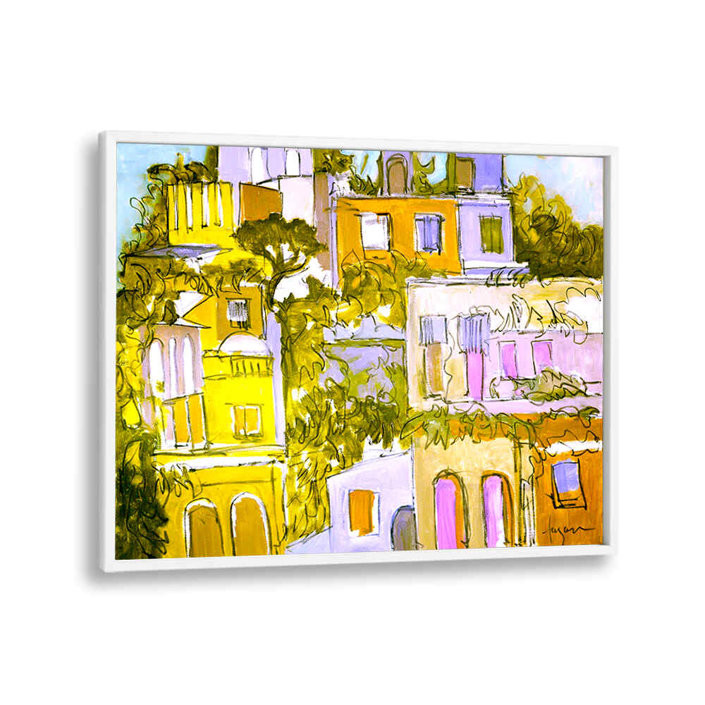 VIBRANT ROOFTOPS , LANDSCAPE PAINTINGS