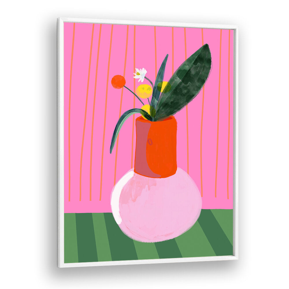 VIBRANT VASE DISPLAY , FLORAL FLOWER PAINTINGS