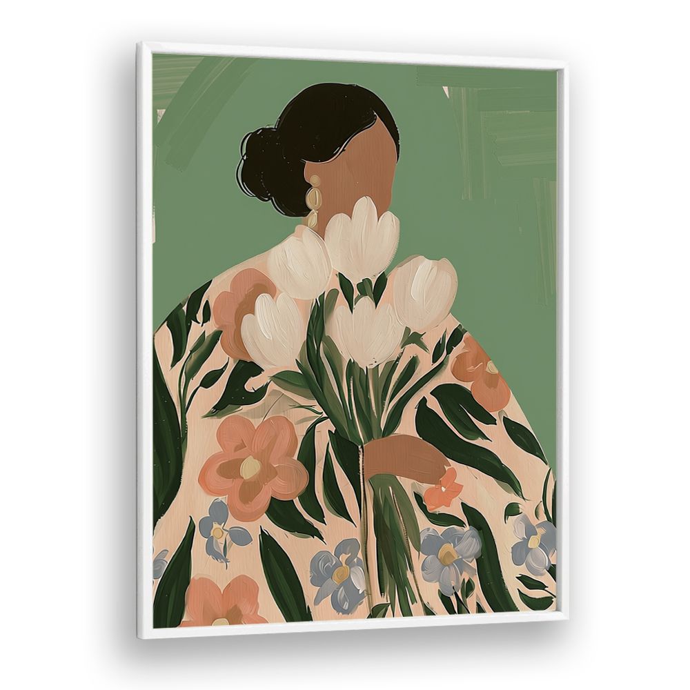 WOMAN WITH TULIPS