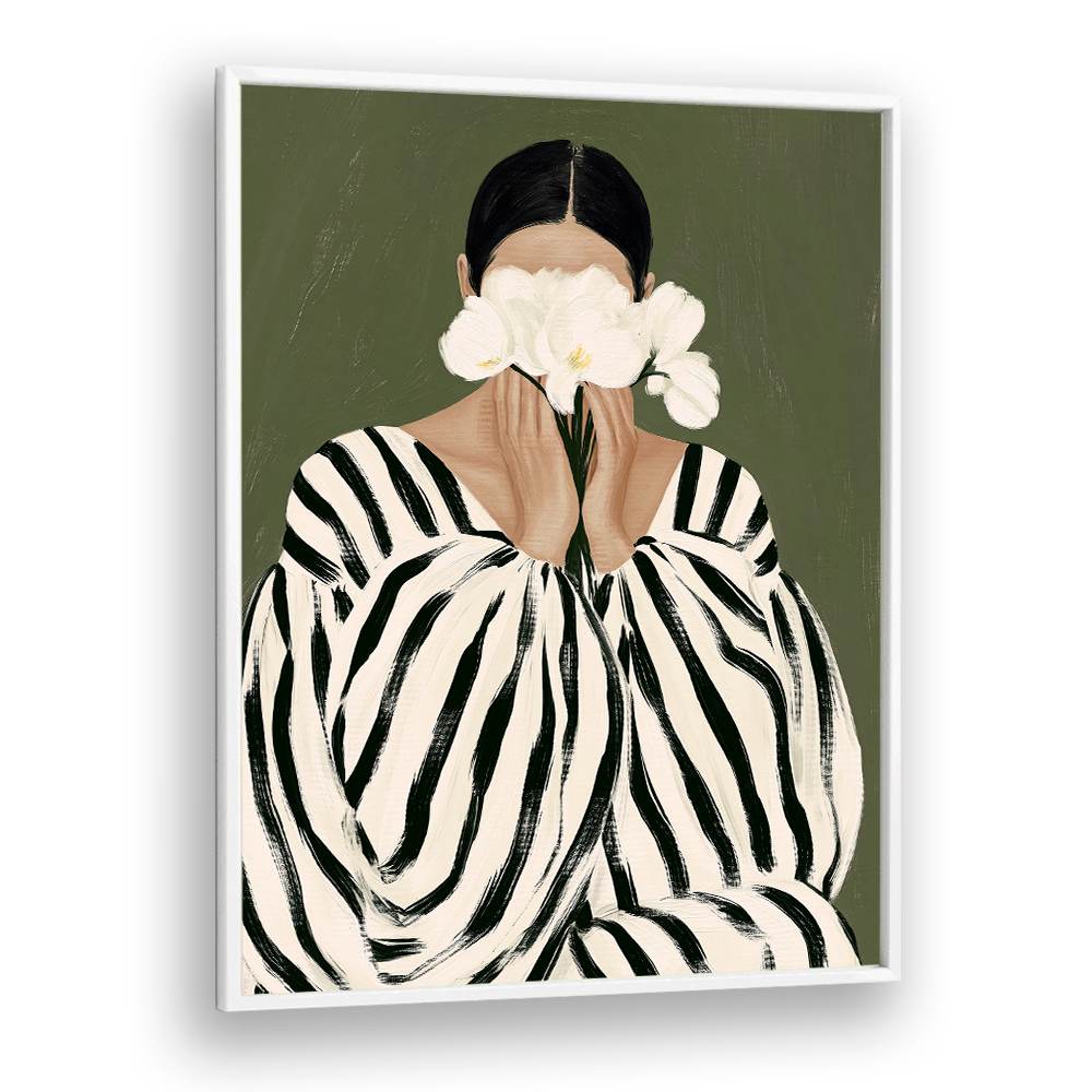 WOMAN WITH WHITE ORCHIDS II