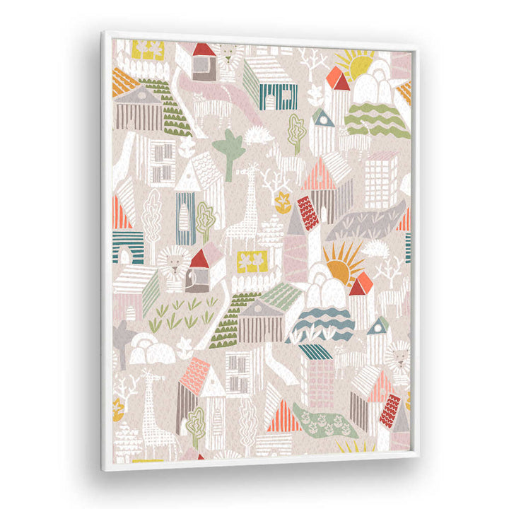 Whimsical ANIMALS HIDING, KIDS ROOM PAINTINGS brighten up your child's space, sparking imagination and curiosity.