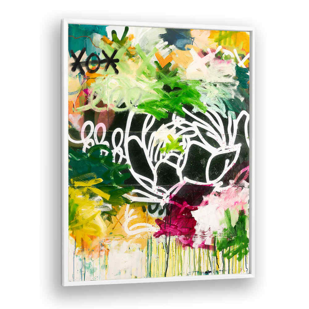 XO GREEN FLOWER , ABSTRACT PAINTINGS