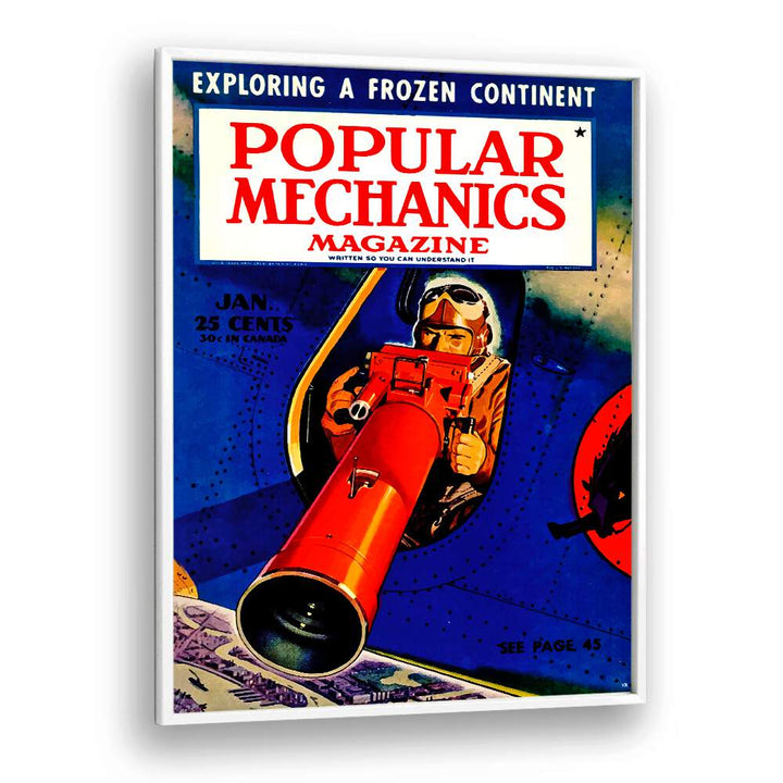 Explore the retro charm of POPULAR MECHANICS, VINTAGE TRAVEL POSTERS showcasing adventure and innovation.