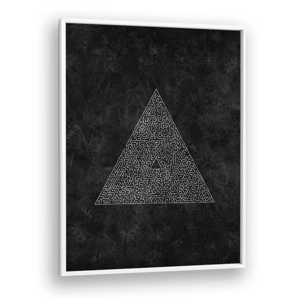 Elegant PYRAMID MAZE ESCAPE, GEOMETRIC ART PRINTS showcasing intricate designs, perfect for modern decor enthusiasts.