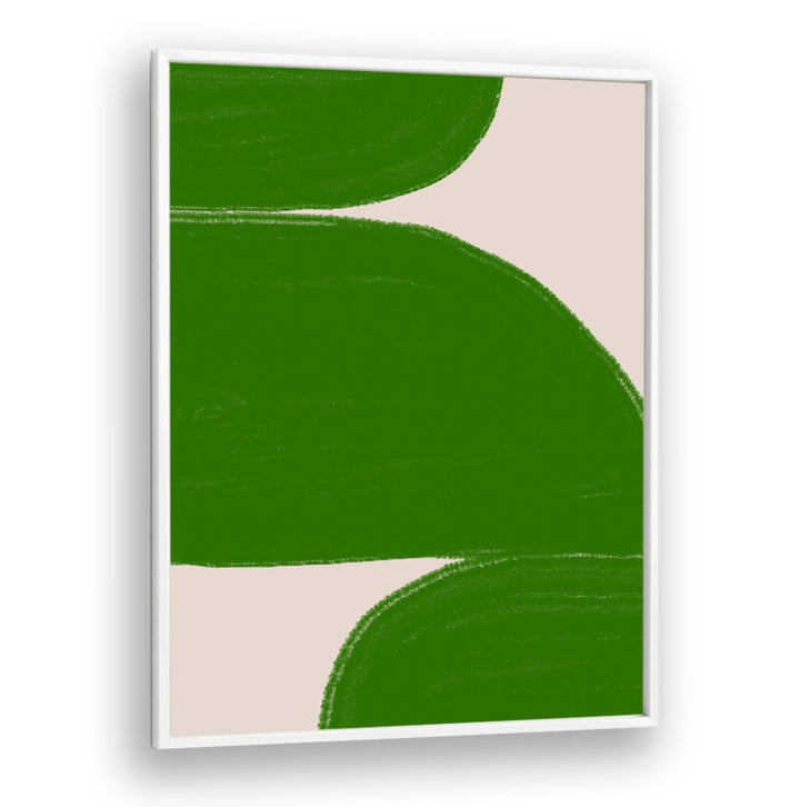 GREEN SUMMER SHAPES , ABSTRACT PAINTINGS