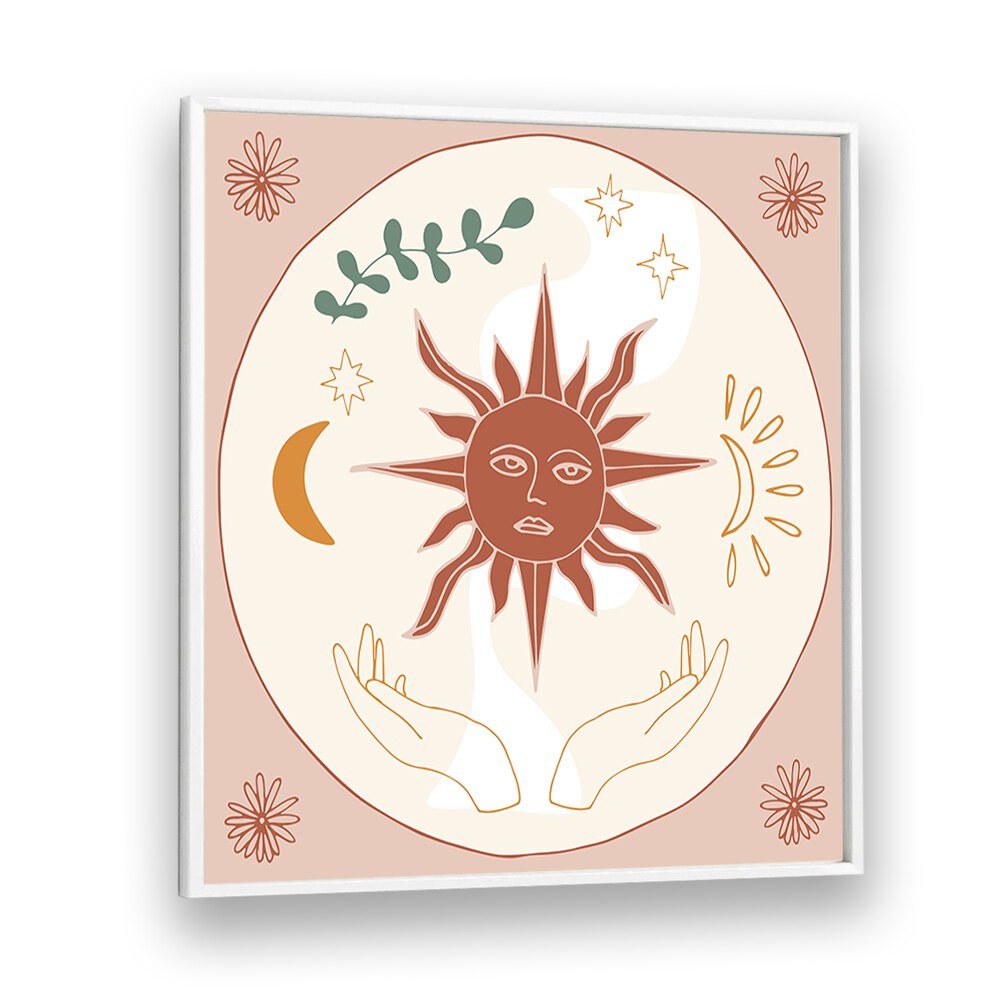 Stylish SUN OUL HEALING, ZODIAC poster featuring sun and moon designs to elevate your wellness journey.