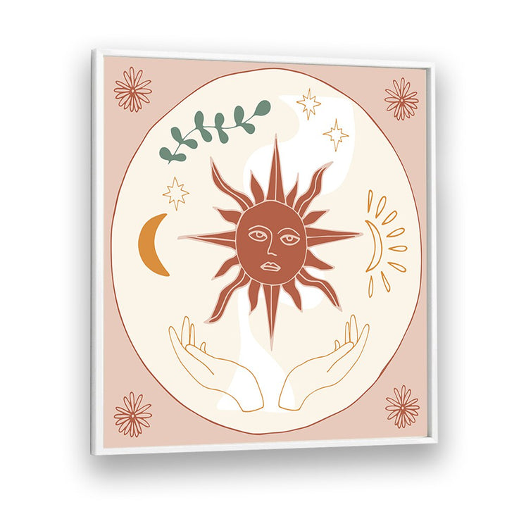Stylish SUN OUL HEALING, ZODIAC poster featuring sun and moon designs to elevate your wellness journey.