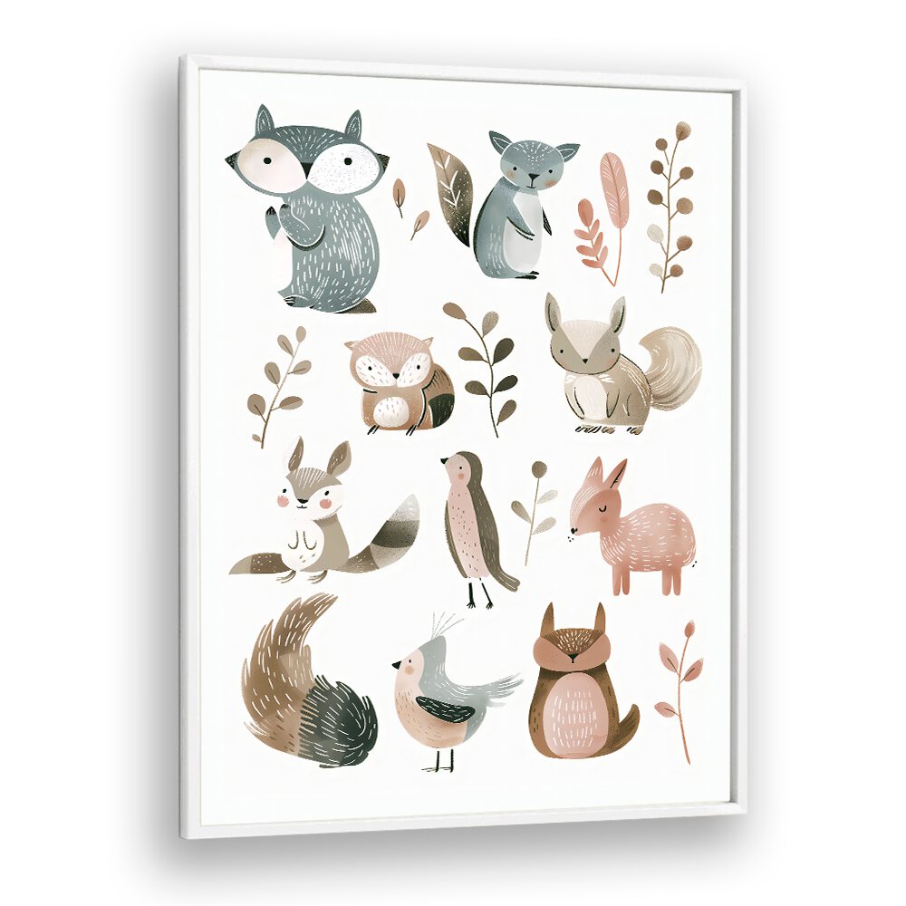 CUTE ANIMALS II BY ANDREAS MAGNUSSON, KIDS ROOM PAINTINGS , KIDS ROOM WALL ART