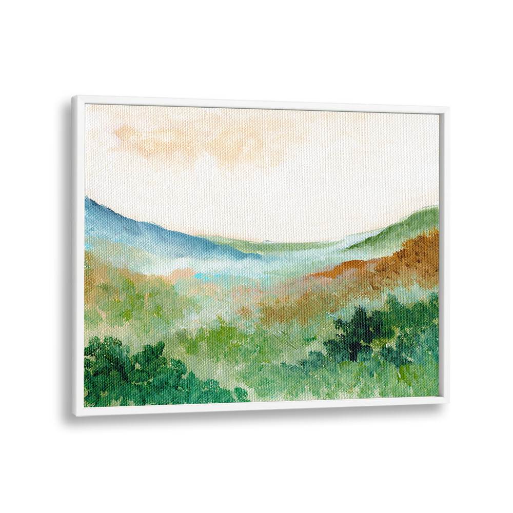 MIST OVER MEADOWS , LANDSCAPE PAINTINGS