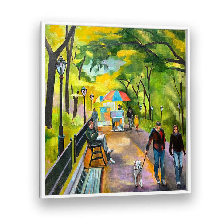 CENTRAL PARK STROLL , LANDSCAPE PAINTINGS