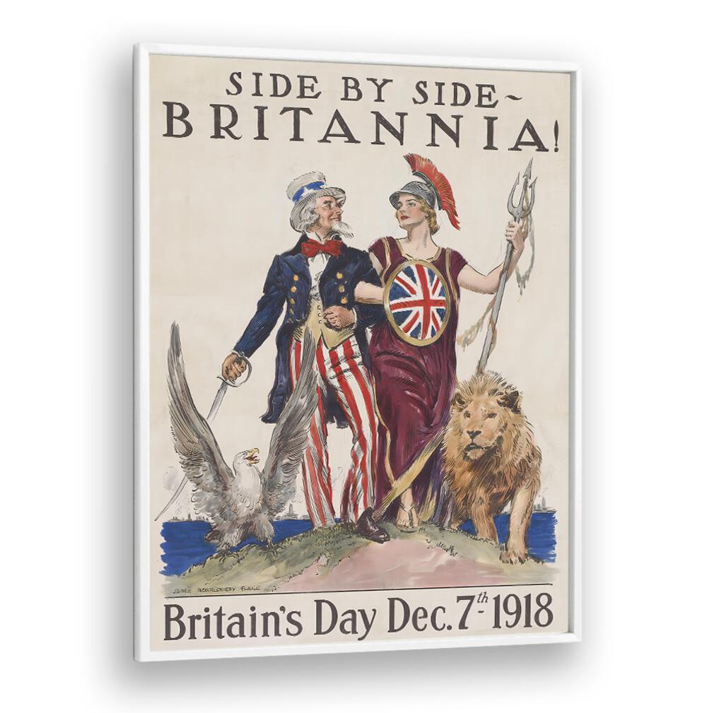 SIDE BY SIDE BRITANNIA , VINTAGE PAINTINGS