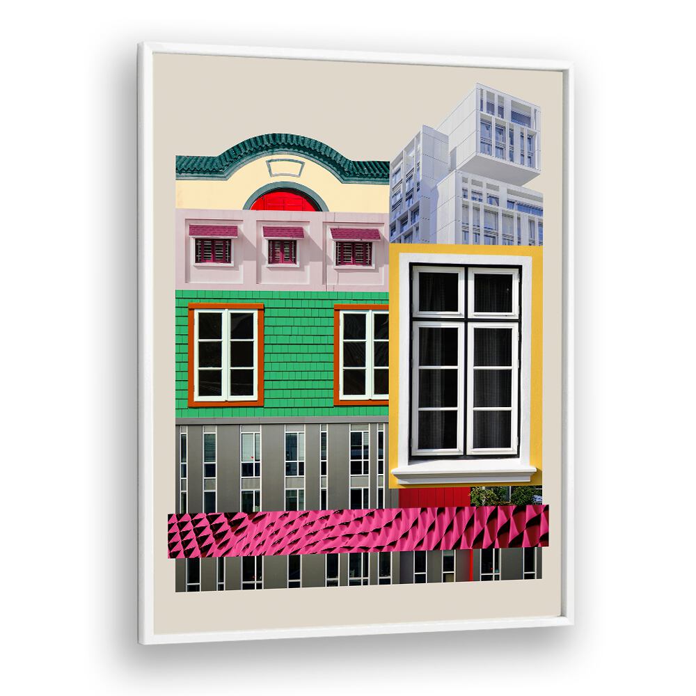 Colorful ARCH LEGO II, WALL ART PRINTS showcasing intricate architectural designs for unique home decor.