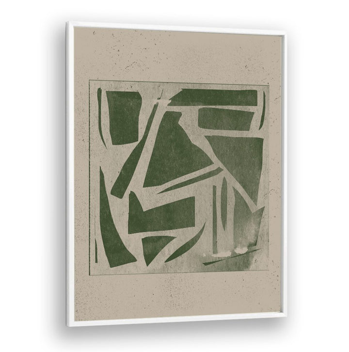 GREEN PAPER CUT NO.1 , ABSTRACT PAINTINGS