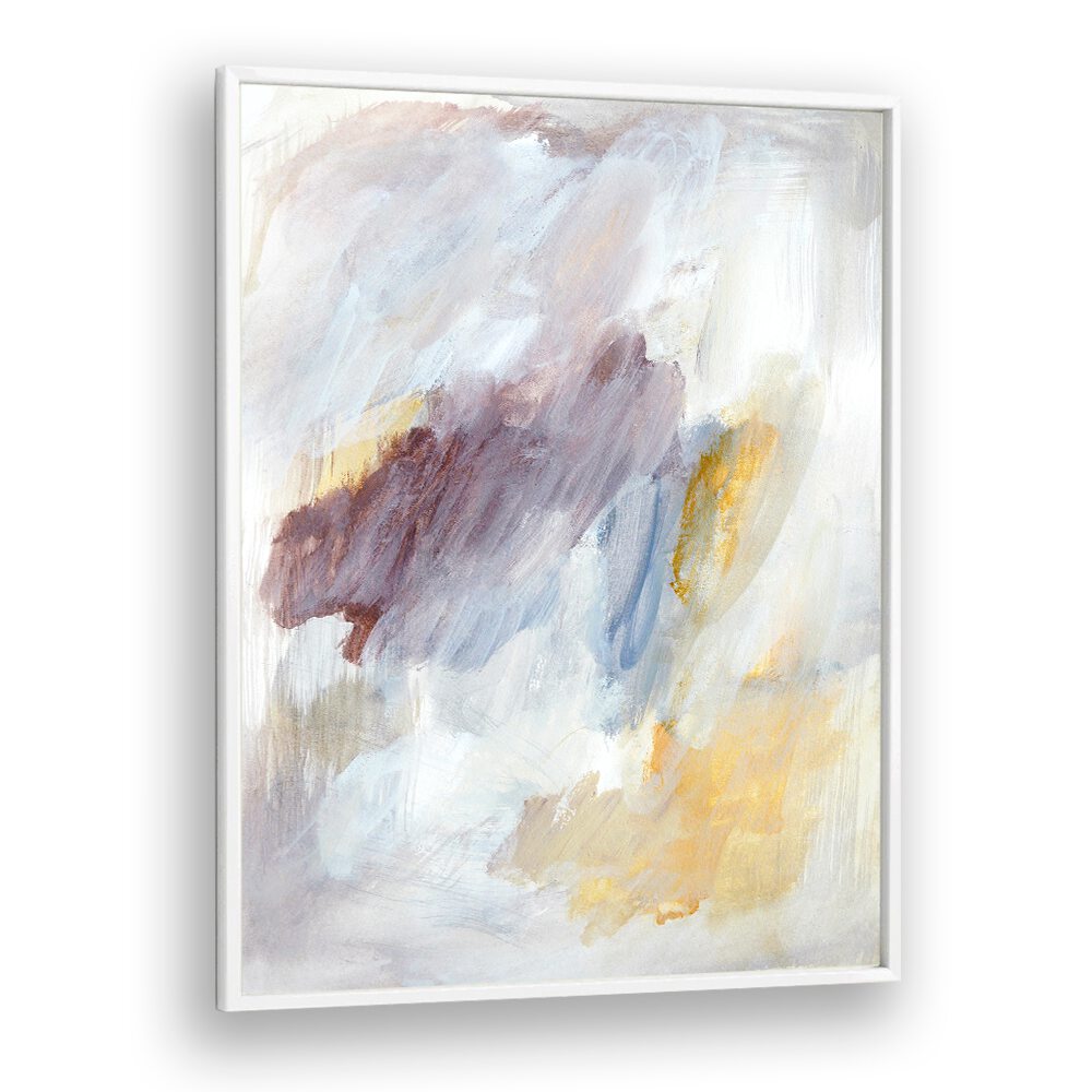 Ethereal brushstrokes create a serene ambiance in these abstract paintings, perfect for any modern decor.