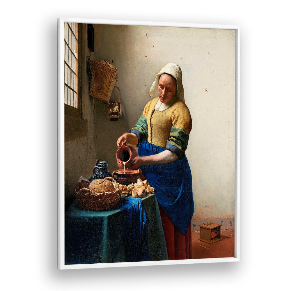 THE MILKMAID (CA. 1660)  BY JOHANNES VERMEER, VINTAGE PAINTINGS