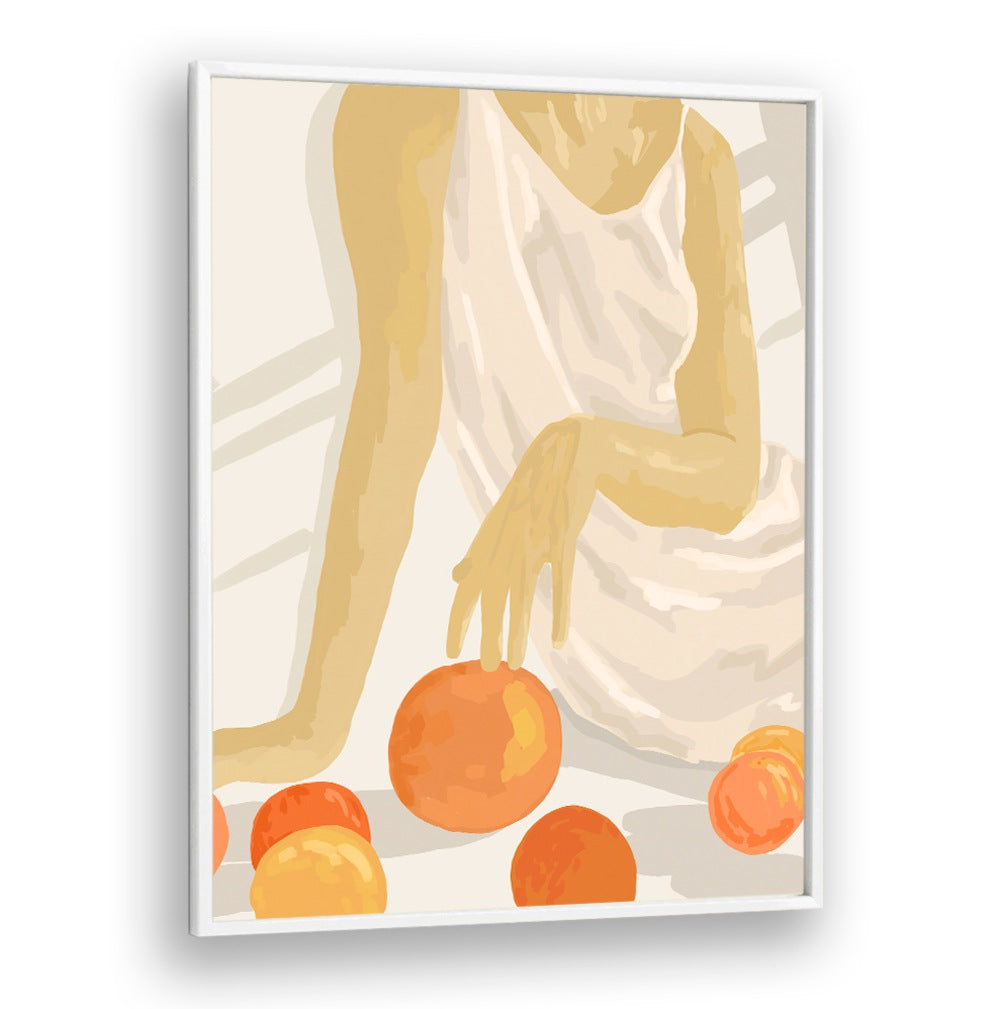 Elegant figurative illustration featuring tangerines, embodying the essence of TANGERINE GRACE, PORTRAITS collection.