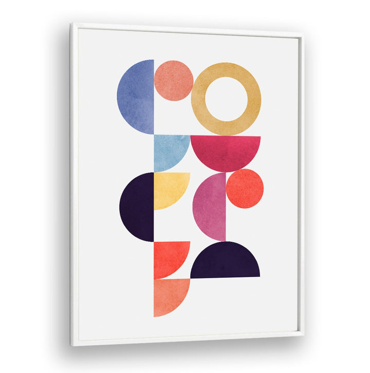 CIRCLES IN HARMONY VII, GEOMETRIC ART PRINTS showcase vibrant shapes that enhance your wellness space beautifully.