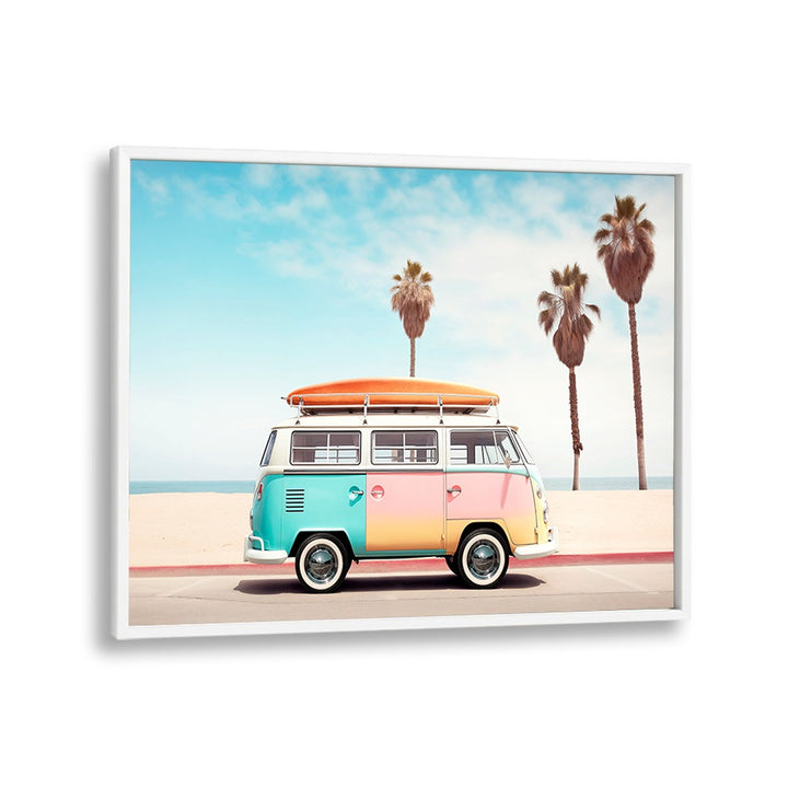 VAN ON THE BEACH , CAR POSTERS