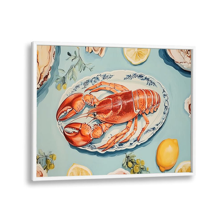 GOURMET LOBSTER FEAST, KITCHEN POSTERS showcase a beautifully presented lobster dish, perfect for culinary enthusiasts.