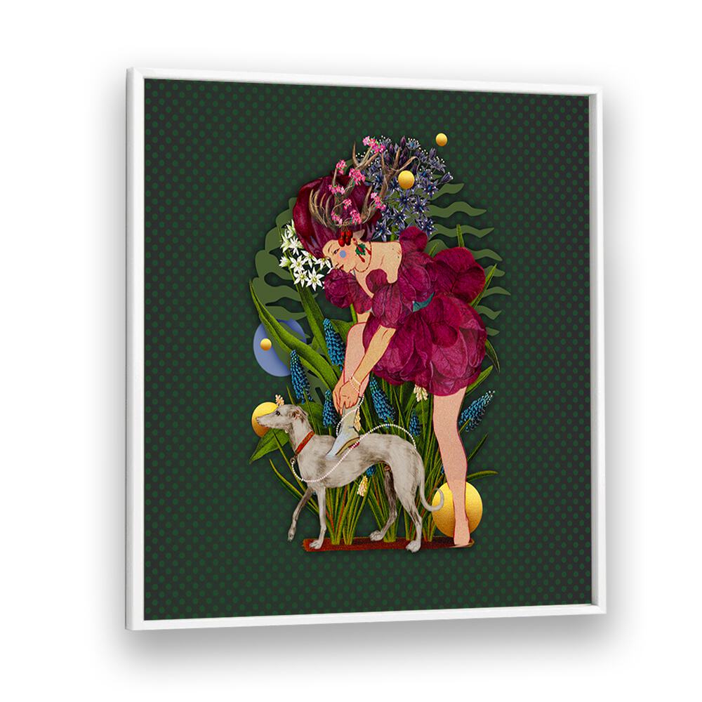 Colorful portrayal from ENCHANTED FOREST IX, PORTRAITS, featuring a whimsical scene of nature and elegance.