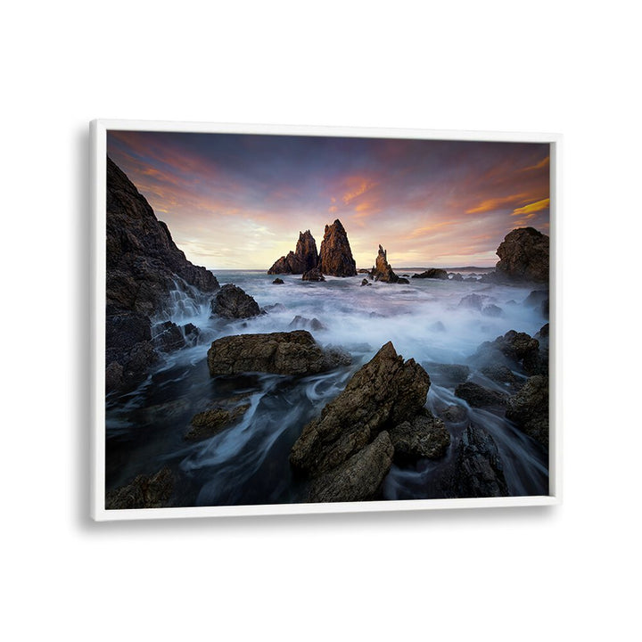 Transform your space with MORNING DELIGHT, PHOTOGRAPHY PRINTS showcasing a stunning dawn landscape by the sea.