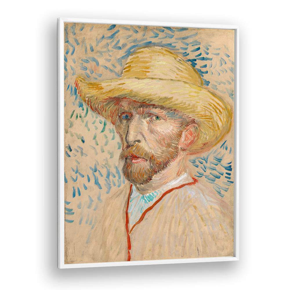 VINCENT VAN GOGH'S SELF-PORTRAIT WITH A STRAW HAT (1887),  VINTAGE PAINTINGS