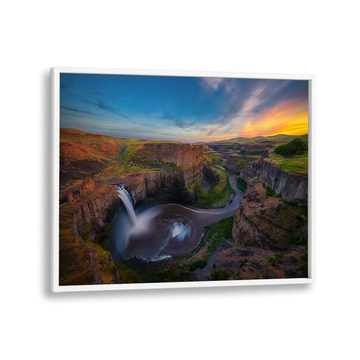 SUNSET AT PALOUSE FALLS BY MICHAEL ZHENG , LANDSCAPE PHOTO PRINTS