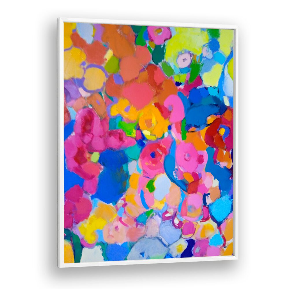Vibrant FLOWERS FANTASY, ABSTRACT PAINTINGS showcasing a colorful floral arrangement for elegant home decor.