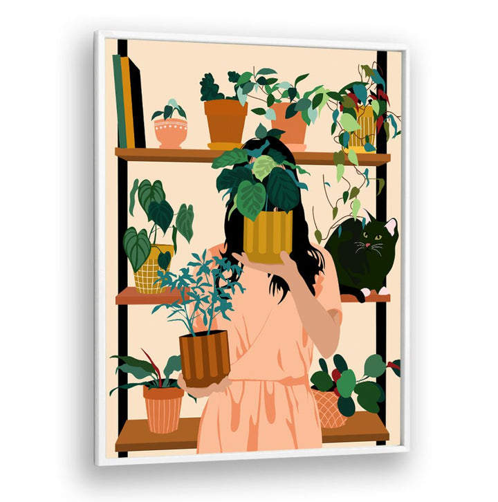 POTTED OASIS , BOHO ART PAINTINGS