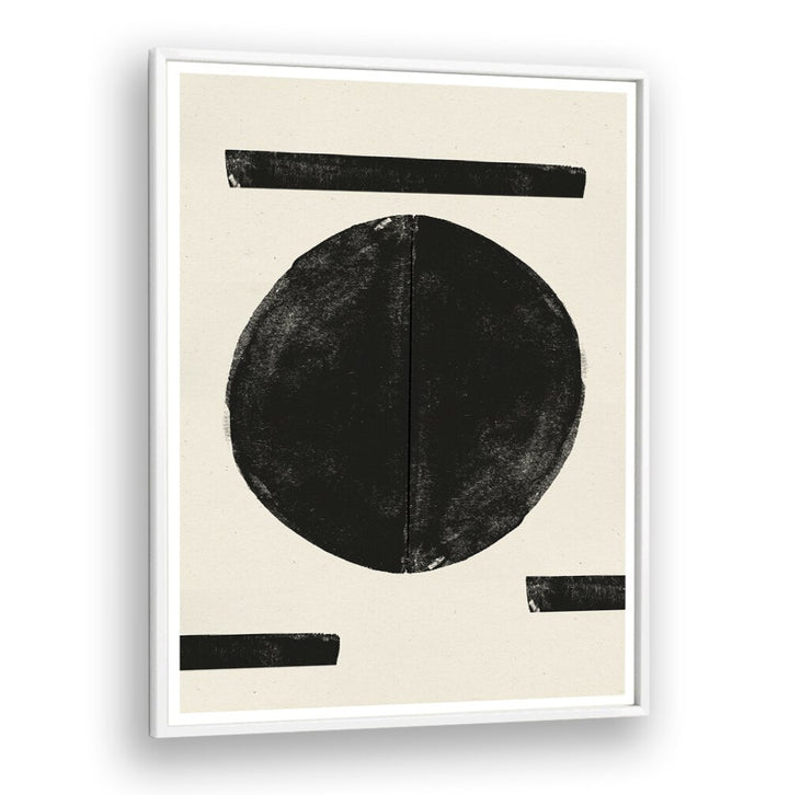 Stylish ZEN NR4 Geometric Art Prints featuring bold black shapes, perfect for modern home decor.