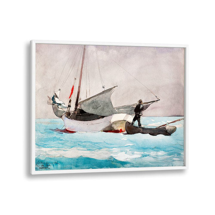 STOWING SAIL (1903) ,  VINTAGE PAINTINGS