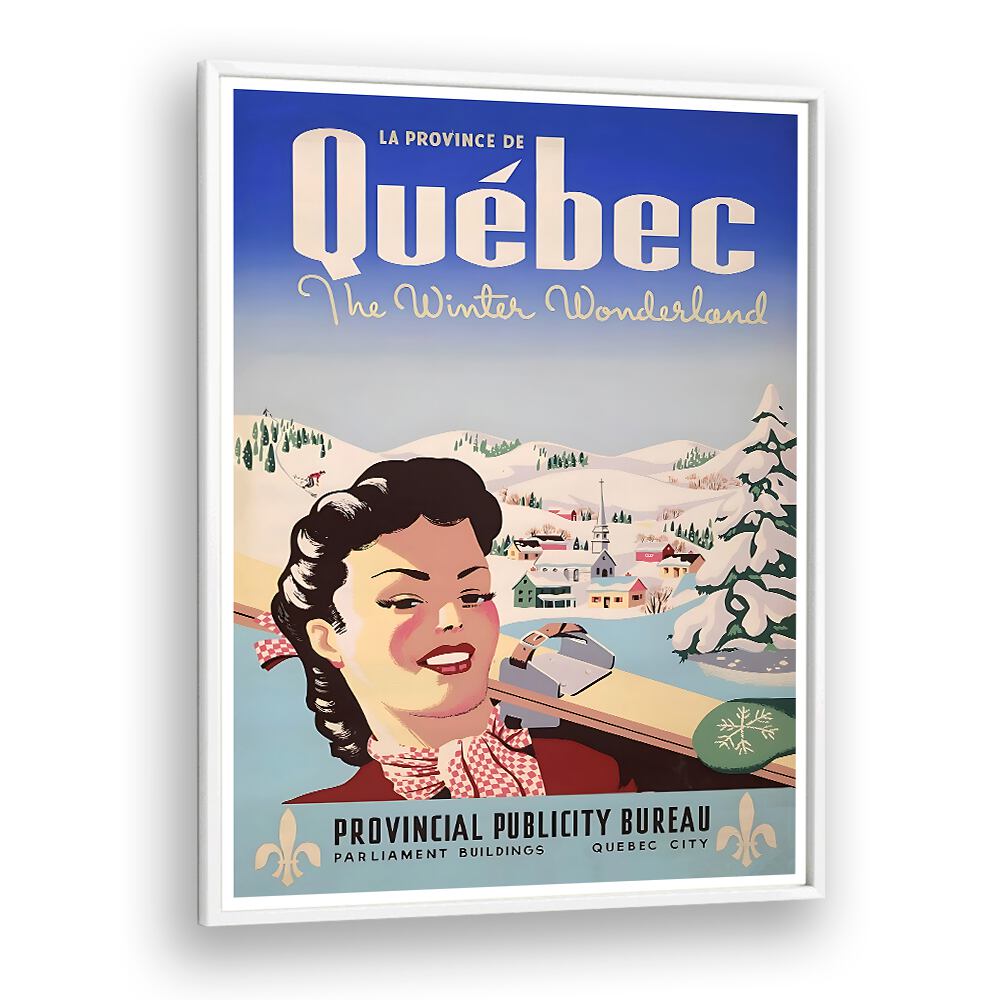 Stunning QUEBEC I, VINTAGE TRAVEL POSTERS showcase Quebec's enchanting landscapes and rich history. Perfect decor choice!