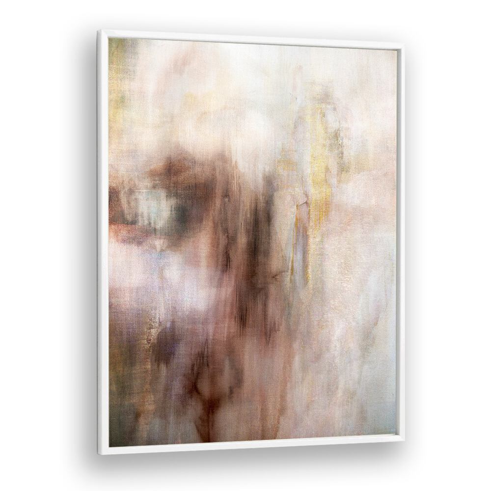 Ethereal forms blend softly in this abstract painting, perfect for enhancing any modern decor. Ideal for art lovers.