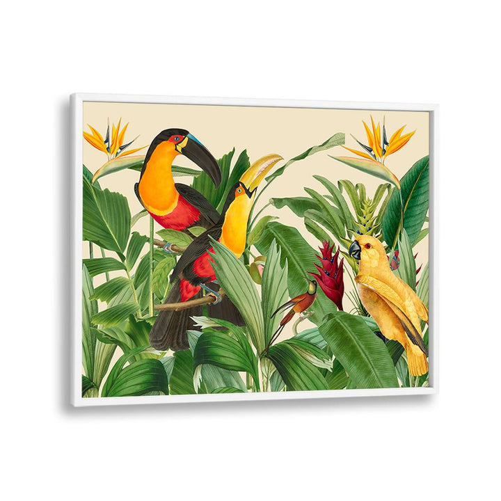 RAIN FOREST BIRD GARDEN BY ANDREA HAASE , WILDLIFE POSTERS, WILDLIFE PAINTINGS