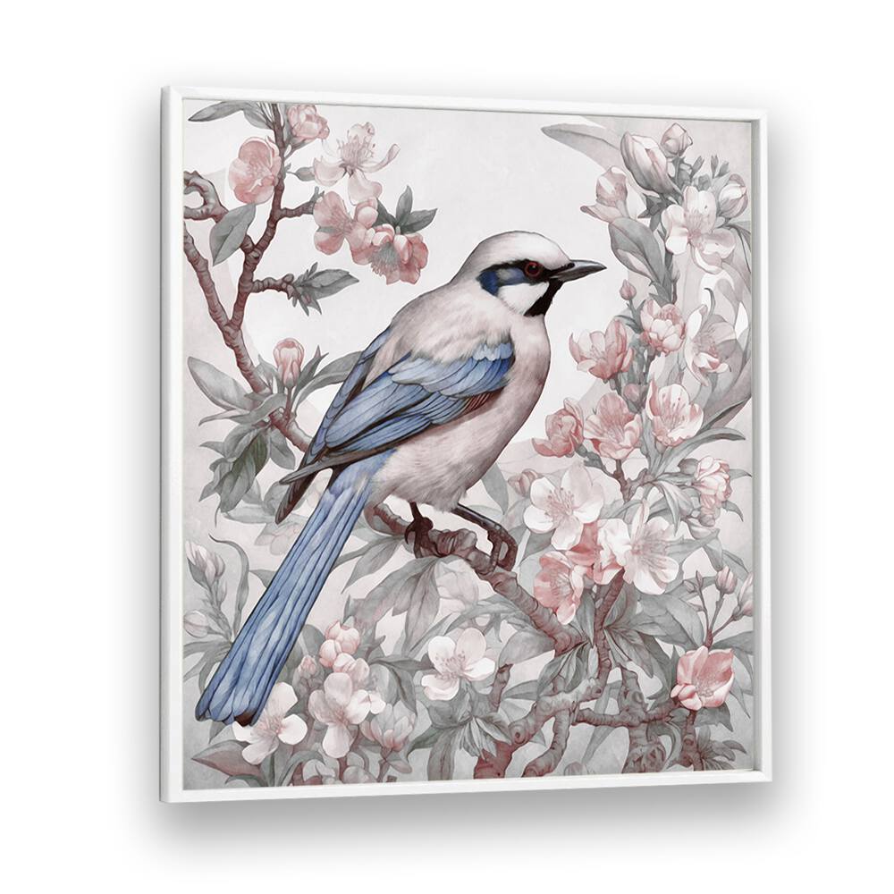 CHINOISERIE BIRD SPRING VIBES I BY ANDREA HAASE , WILDLIFE POSTERS, WILDLIFE PAINTINGS