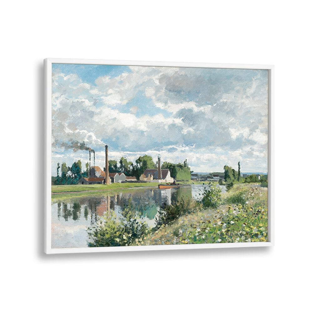 THE RIVER OISE NEAR PONTOISE (1873) , VINTAGE PAINTINGS