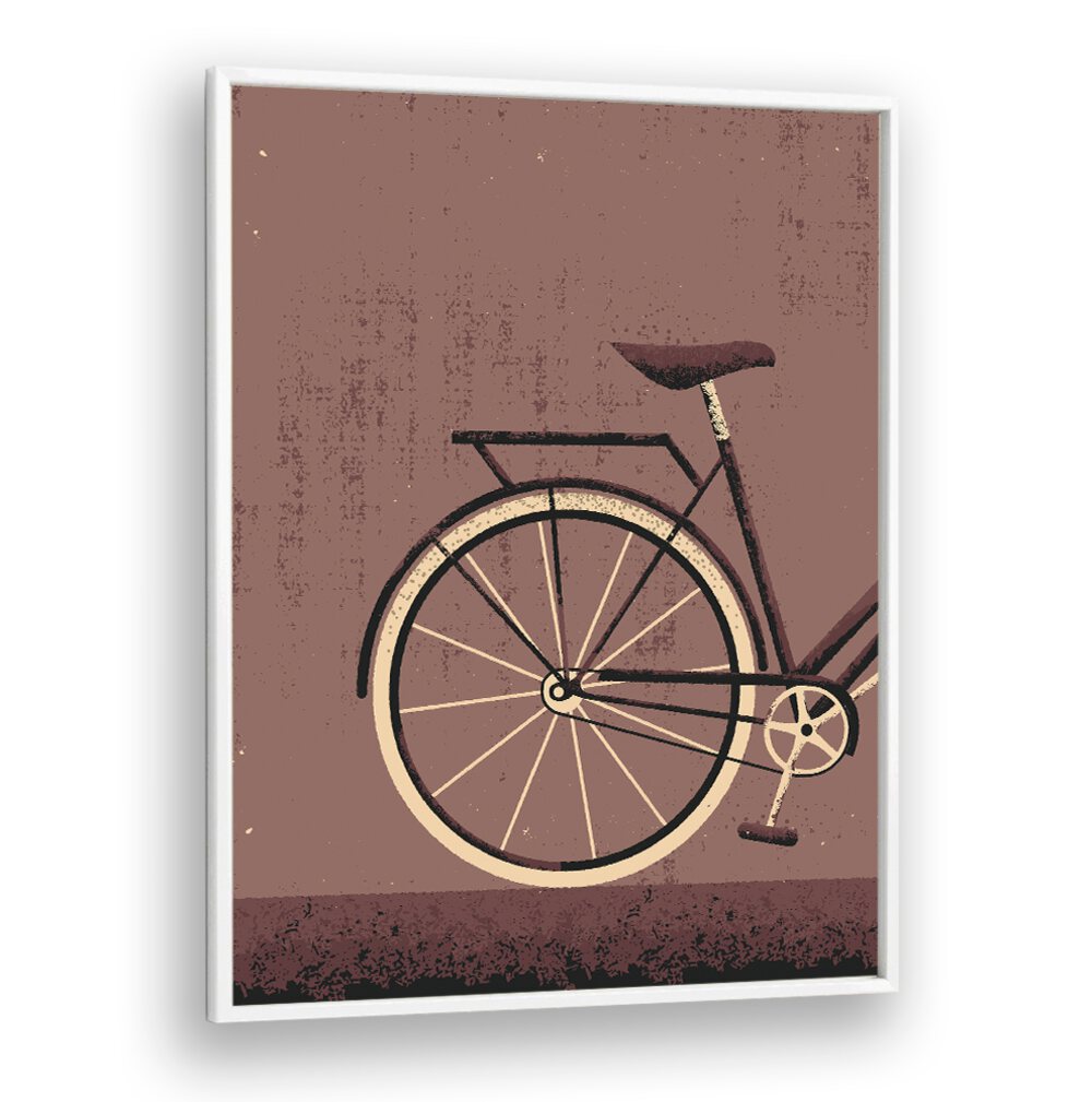 Classic wall art featuring a vintage bicycle in "THE VINTAGE CYCLE, SPORTS POSTERS" collection for cycling enthusiasts.