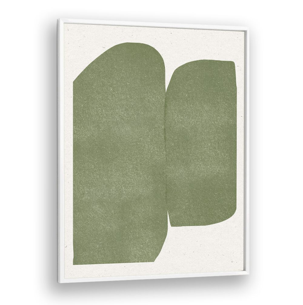 GREEN PAPER CUT MODERN , ABSTRACT PAINTINGS