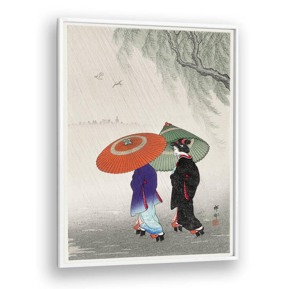 TWO WOMEN IN THE RAIN (1925 - 1936)  , JAPANESE PAINTINGS , JAPANESE ART PRINTS