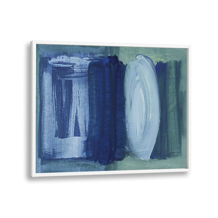 Vibrant Brushstrokes Blue Green, Abstract Paintings, perfect for transforming home or office decor with natural hues.