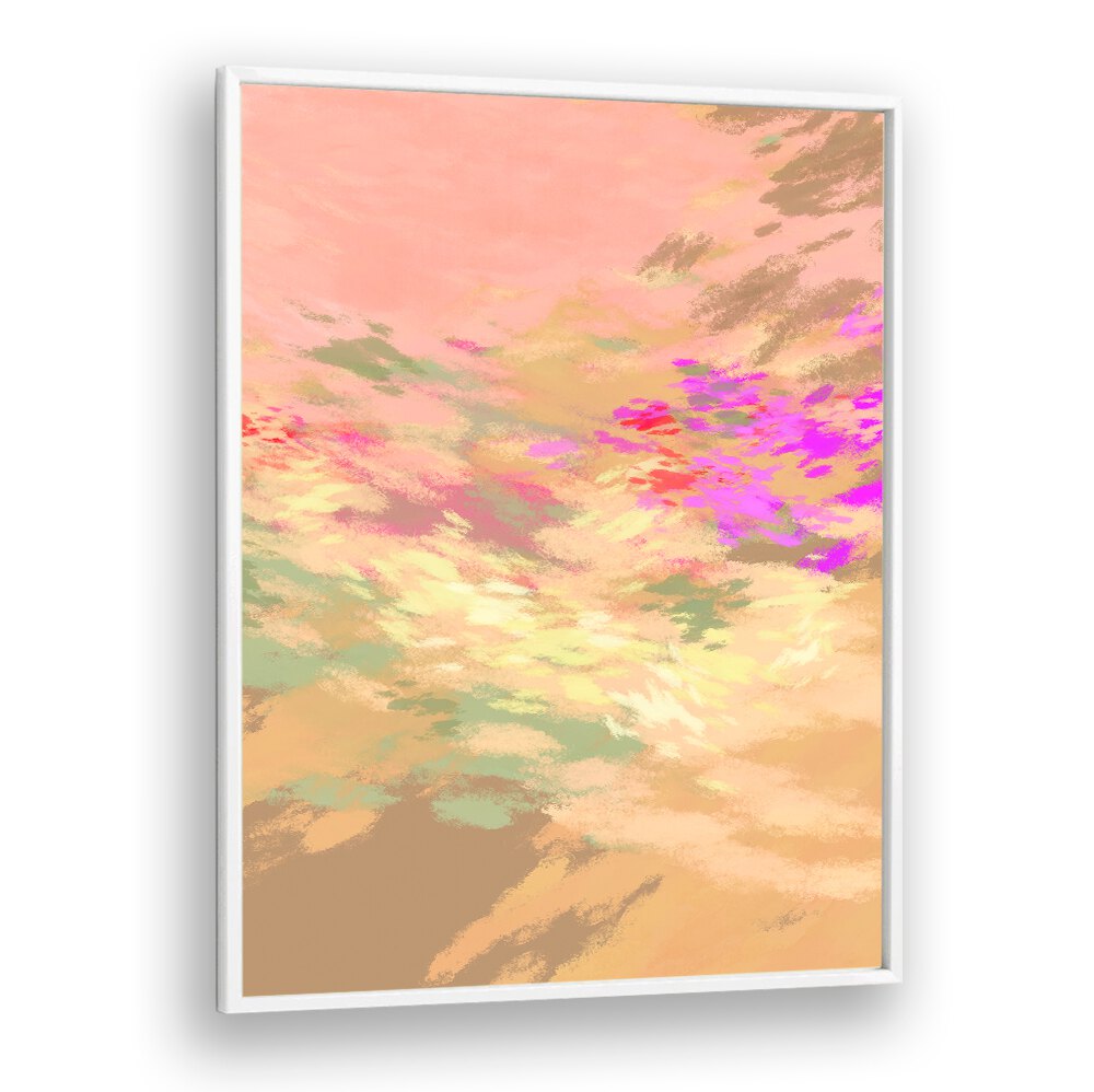 Colorful abstract artwork titled "LAZY SUMMER DAYS VII, ABSTRACT PAINTINGS," perfect for enhancing summer vibes.