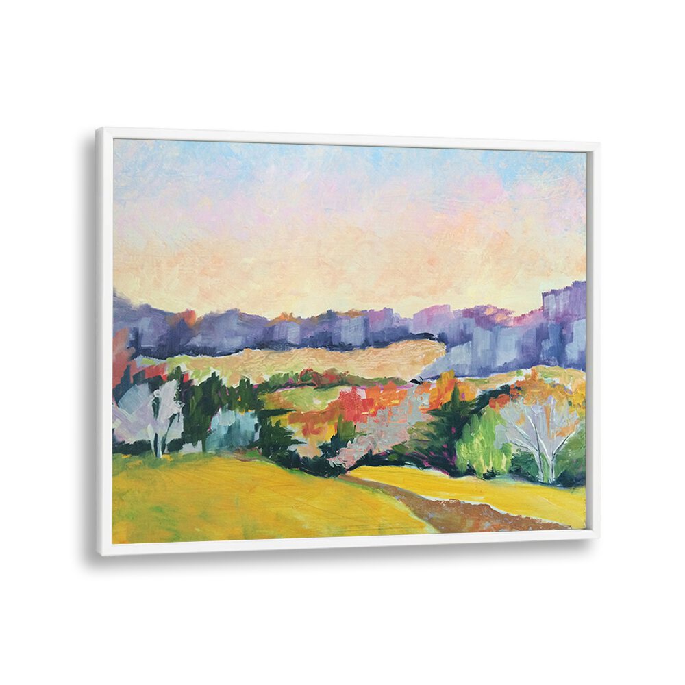 COVERED BRIDGE ROAD , LANDSCAPE PAINTINGS