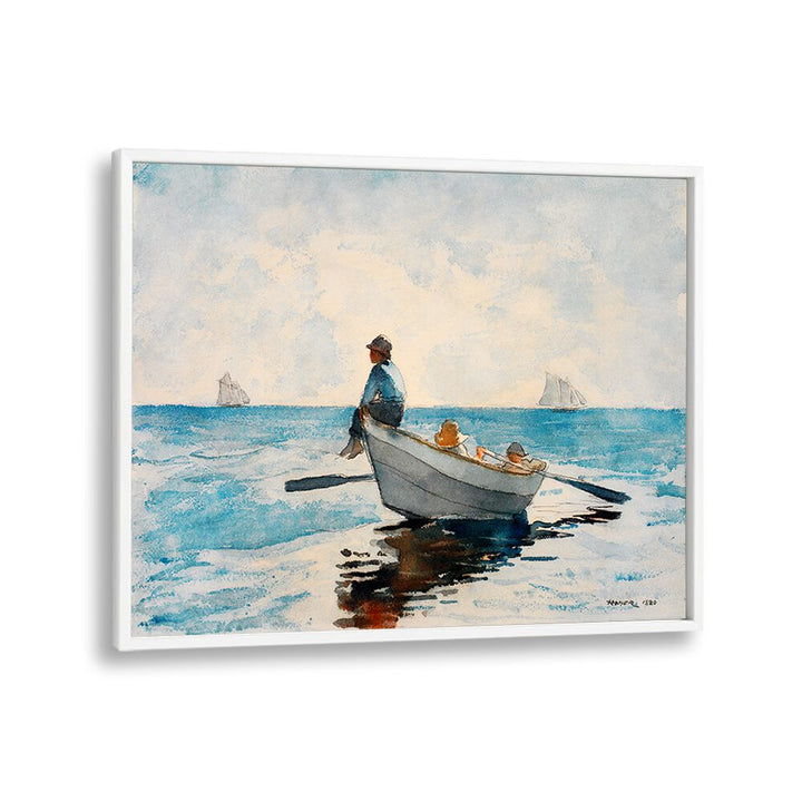 BOYS IN A DORY (1880) , VINTAGE PAINTINGS