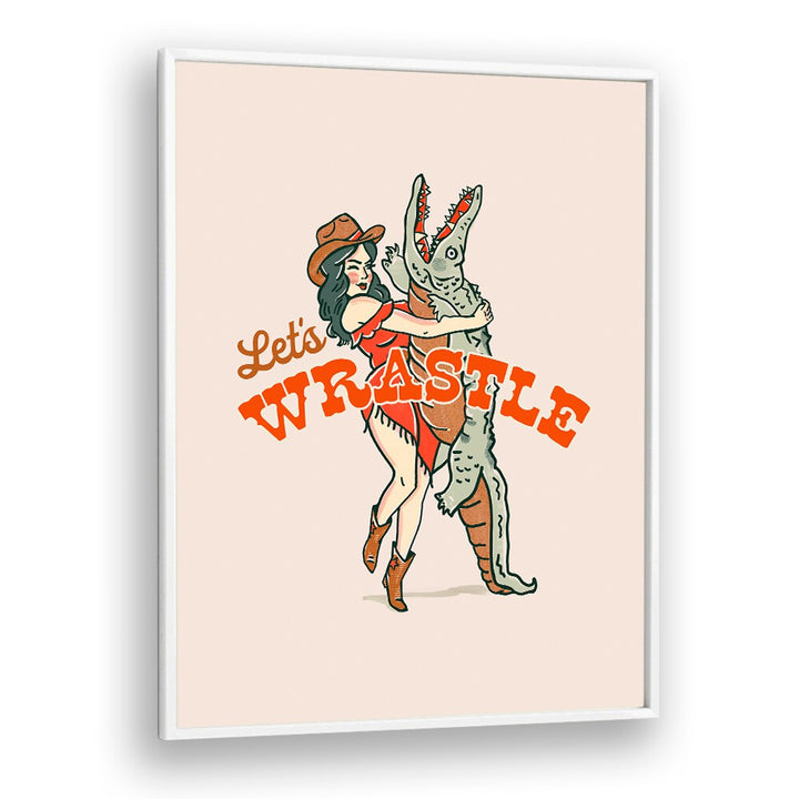 LETS WRASTLE POSTER BY THE WHISKEY GINGER , WALL ART PRINTS